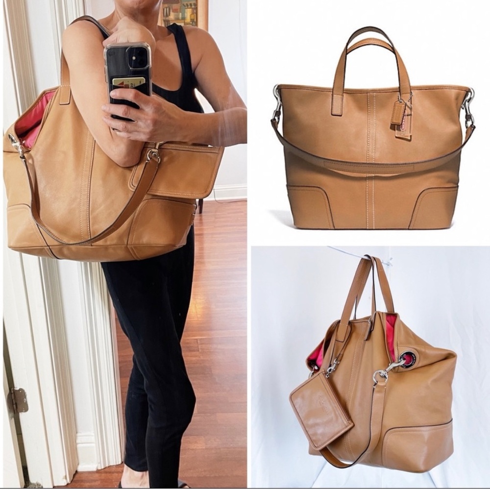 Almost Like New! Coach XL Hadley Duffle Convertible Shoulder Bag With Wristlet